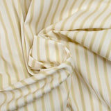 Coton fin tissé-teint rayé beige tilleul