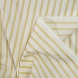 Coton fin tissé-teint rayé beige tilleul