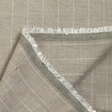 Polyviscose et lin rayé Maud fond beige