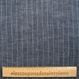 Polyviscose and striped linen Maud Wide blue background