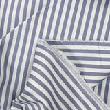 Lina striped printed cotton poplin 5mm gray