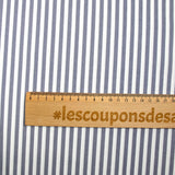 Lina striped printed cotton poplin 5mm gray