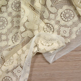 Dentelle polyester bohème sable