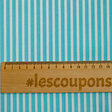 Popeline de coton tissée-teinte rayée 5mm curaçao