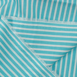 Popeline de coton tissée-teinte rayée 5mm curaçao