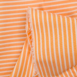 Popeline de coton tissée-teinte rayée 5mm mandarine