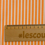 Popeline de coton tissée-teinte rayée 5mm mandarine