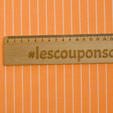 Popeline de coton tissée-teinte rayée fond papaye