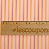 Popeline de coton tissée-teinte rayée violet fond orange