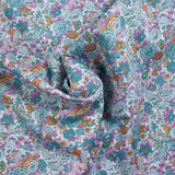 Coton liberty ® Elysian day violet et orange au mètre