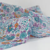Coton liberty ® Elysian day violet et orange au mètre