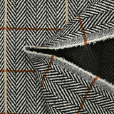 Laine mélangée thermocollée ligne marron et beige fond chevrons