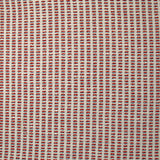 Lurex polycotton jacquard striped blue and red off-white background