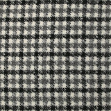 Laine mélangée bouclette pied-de-poule noir, gris et blanc cassé