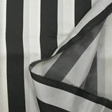 Doublure twill de viscose rayé noir et blanc cassé