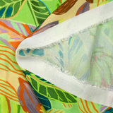 Crêpe viscose imprimé jungle en dessin vert