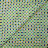 Viscose imprimée fleurs graphiques marine fond jaune beurre