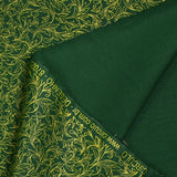 Cotton printed natural enchanted golden background green forest