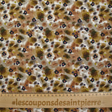 Popelín de algodón estampado tierra desconocida marrón y gris