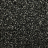 Wool blend herringbone curls 85mm black and ecru