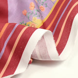 Cotton printed Montgolfière Rouge Tumette Red Background