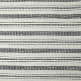 Coton tissé-teint rayé brodé marine fond blanc cassé