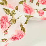 Cotton printed rosier white background