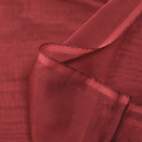 Mousseline 100% soie unie bordeaux changeant noir