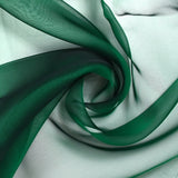 Mousseline 100% soie unie vert foncé changeant noir