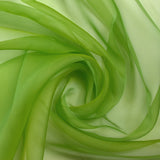 100% silk muslin plain apple green changing anise