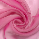 Mousseline 100% soie unie rose clair changeant fuchsia