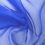 Mousseline de 100% soie unie bleu outremer