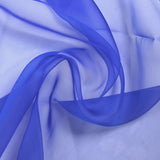 Muselina de seda 100% lisa azul eléctrico