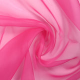 Mousseline de 100% soie unie rose