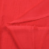 Mousseline de 100% soie unie rouge fraise