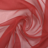 Mousseline de 100% soie unie rouge brique
