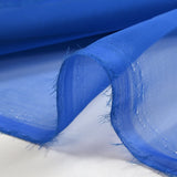 Mousseline de 100% soie unie bleu azur