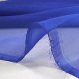 Muselina de seda 100% lisa azul eléctrico