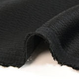 Crêpe satin gaufré viscose noir