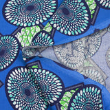 Coton imprimé ethnique Beilen fond bleu