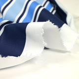Coton imprimé petit bateau et coquillage fond blanc