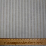 Coton lin rayé Lurex doré fond gris