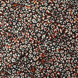 Microfibre imprimée polyester sauvage brique fond noir