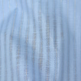 Coton lin rayé Lurex doré fond bleu layette