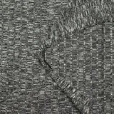Maille côtelée chinée fine noir et blanc
