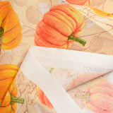 Pumpkin printed polycoton