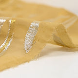 Devoured silk chiffon Tlija gold and silver ocher background