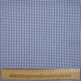 Coton Vichy 3mm bleu roi