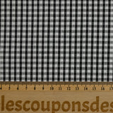 Algodón Vichy negro de 3 mm