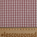 Algodón Vichy 3 mm Burdeos